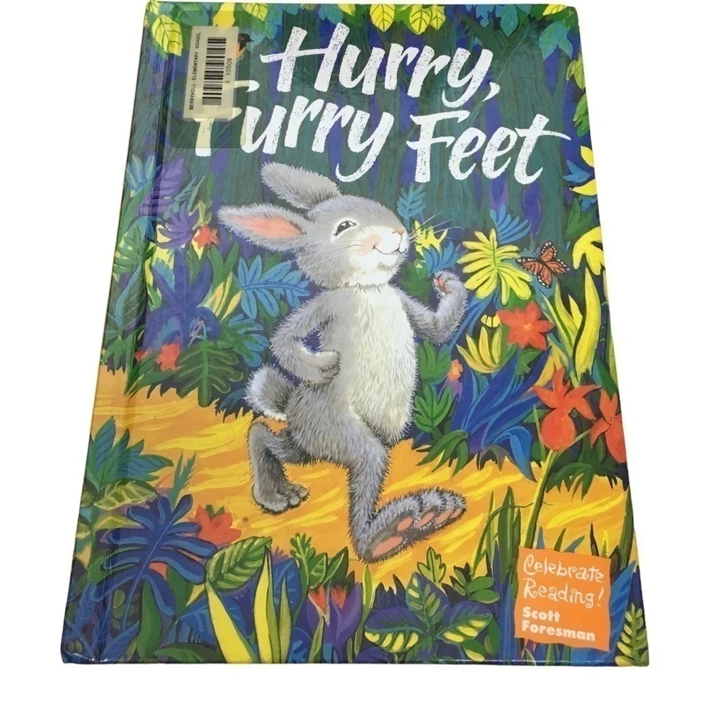 Vintage 90s Childrens Book Hurry Furry Feet Celebrate Reading Classroom Dr Seuss